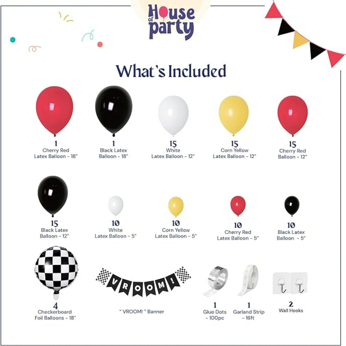Race Car Balloons by House of Party