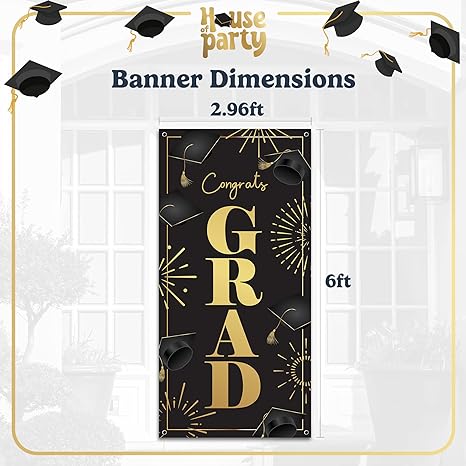 Big Congrats Grad Banner by House of Party