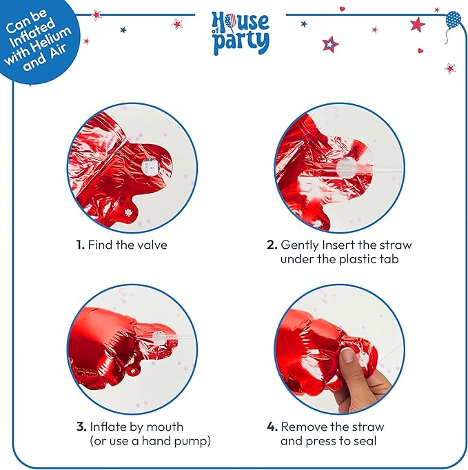 4th of July Foil Balloons Banner
