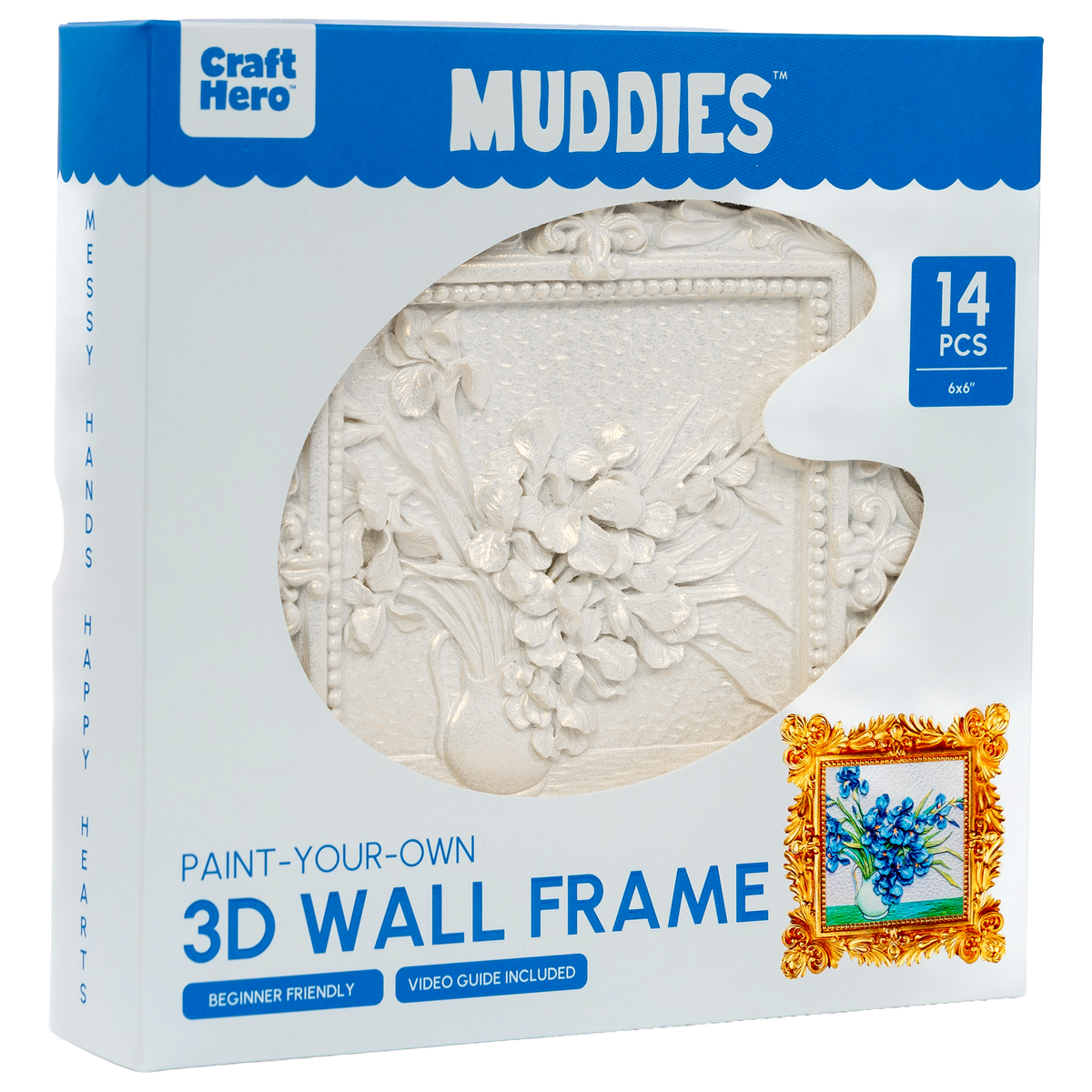 Muddies - 3D Wall Frame - Blue Iris by House of Party