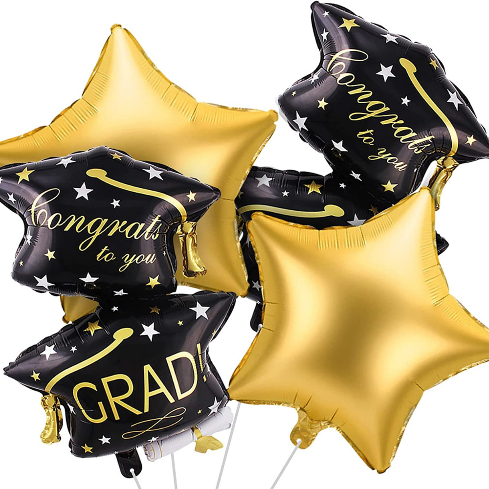Graduation Foil Balloons - 4 Pcs by House of Party