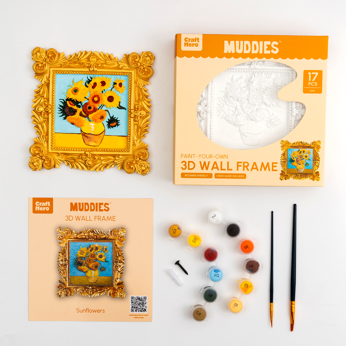 Muddies - 3D Wall Frame - Sunflowers by House of Party