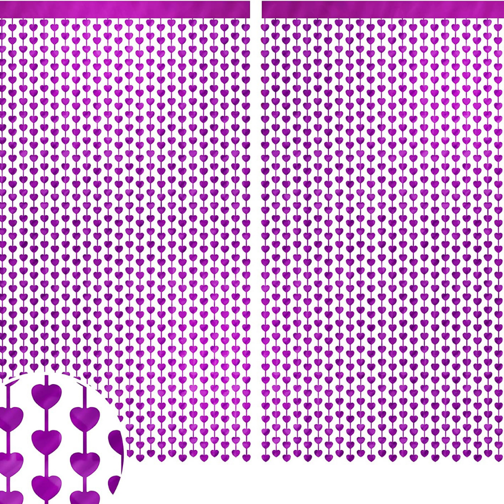 Heart Foil Curtain (Pink)