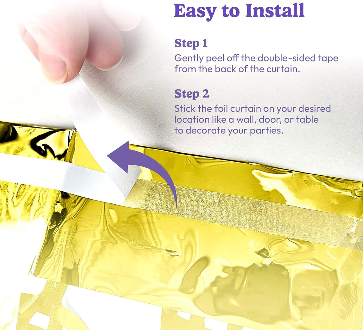 Star Foil Curtain (Gold)