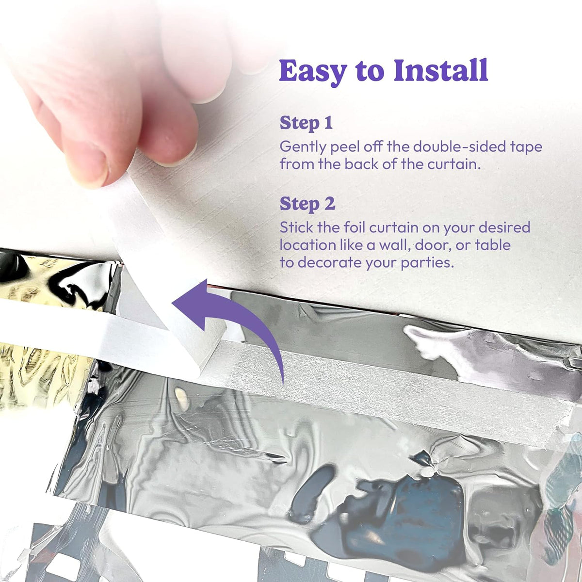 Star Foil Curtain (Silver)