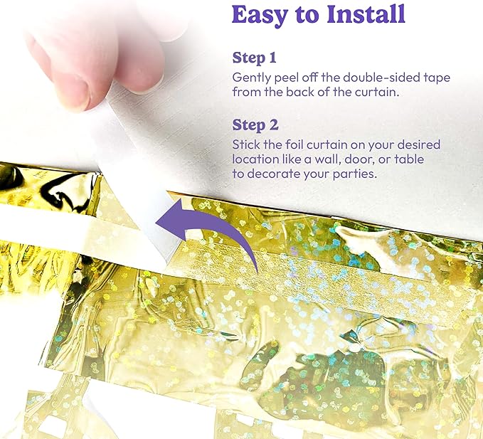 Diamond Foil Curtain (Gold)