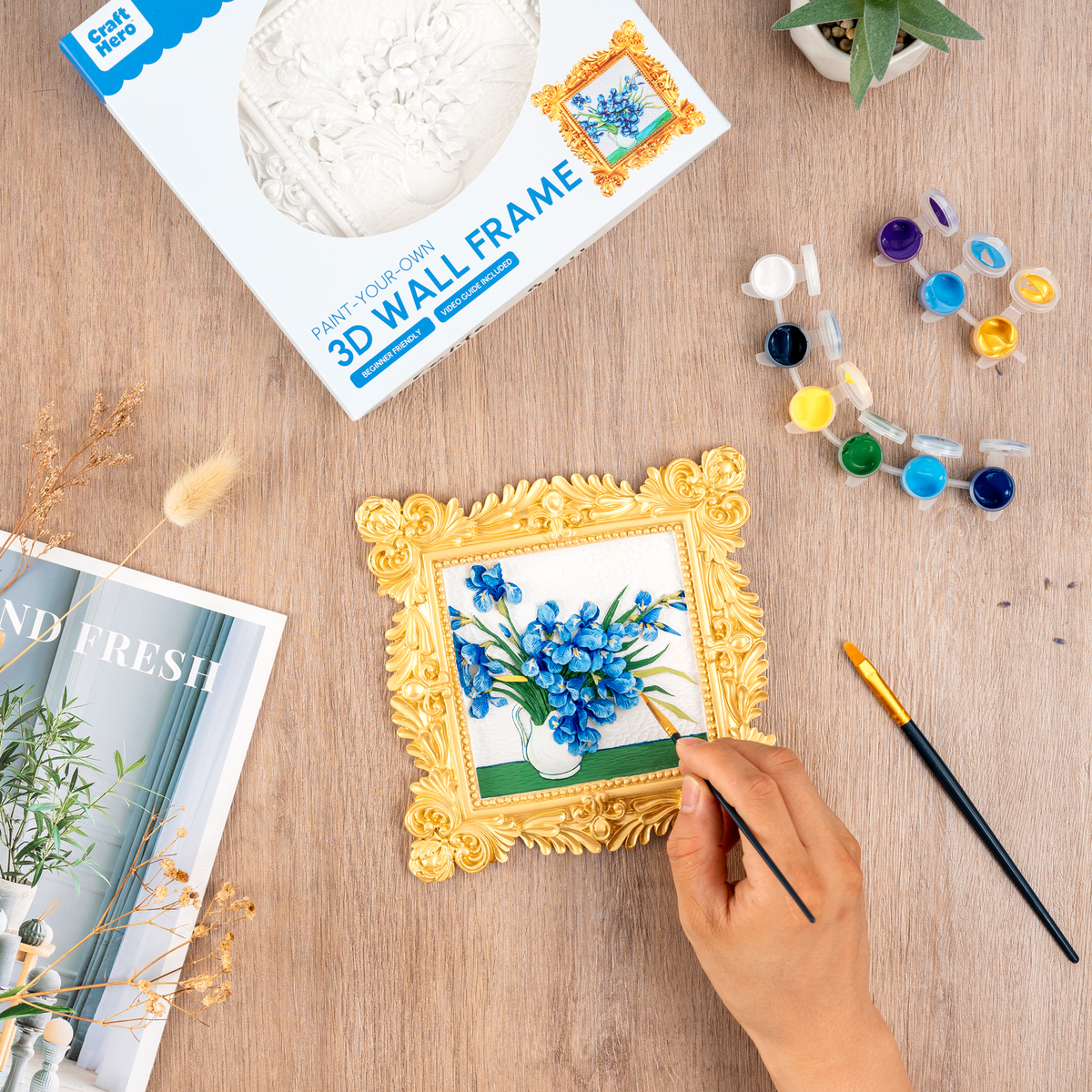 Muddies - 3D Wall Frame - Blue Iris by House of Party