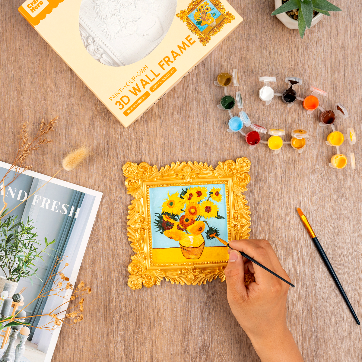 Muddies - 3D Wall Frame - Sunflowers by House of Party