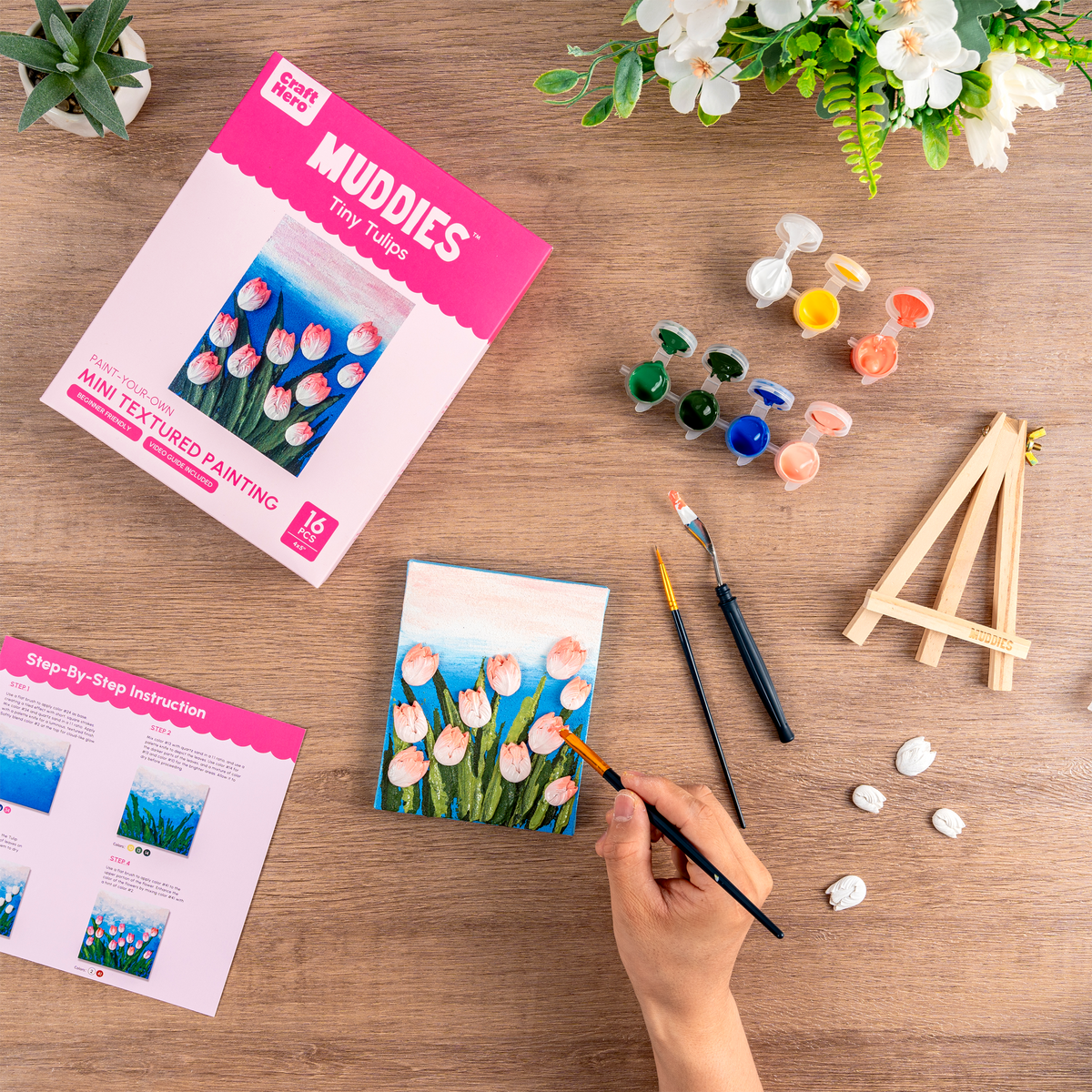 Muddies - 3D Painting - Tiny Tulips by House of Party