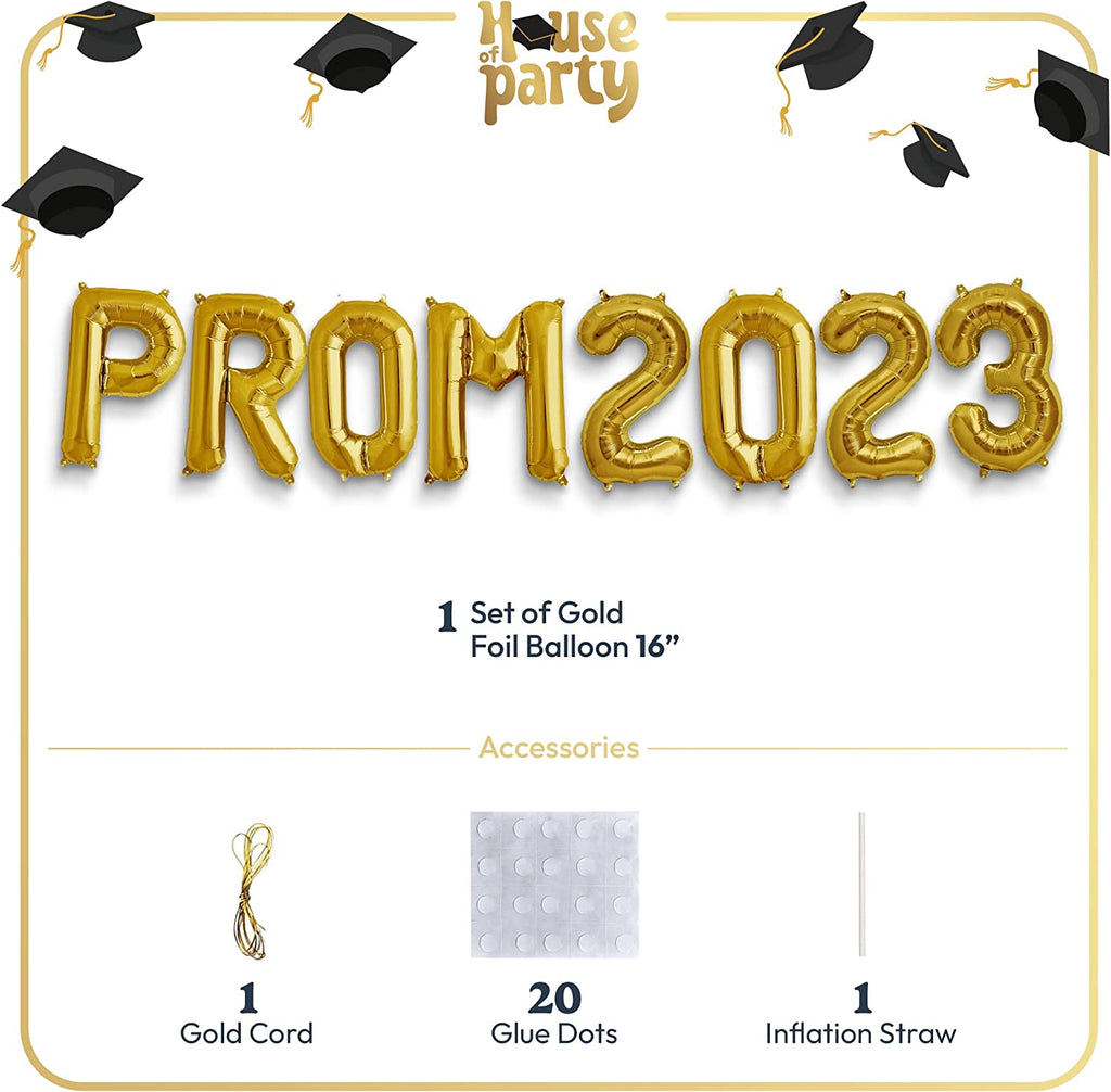 prom 2023 mylar balloons kit
