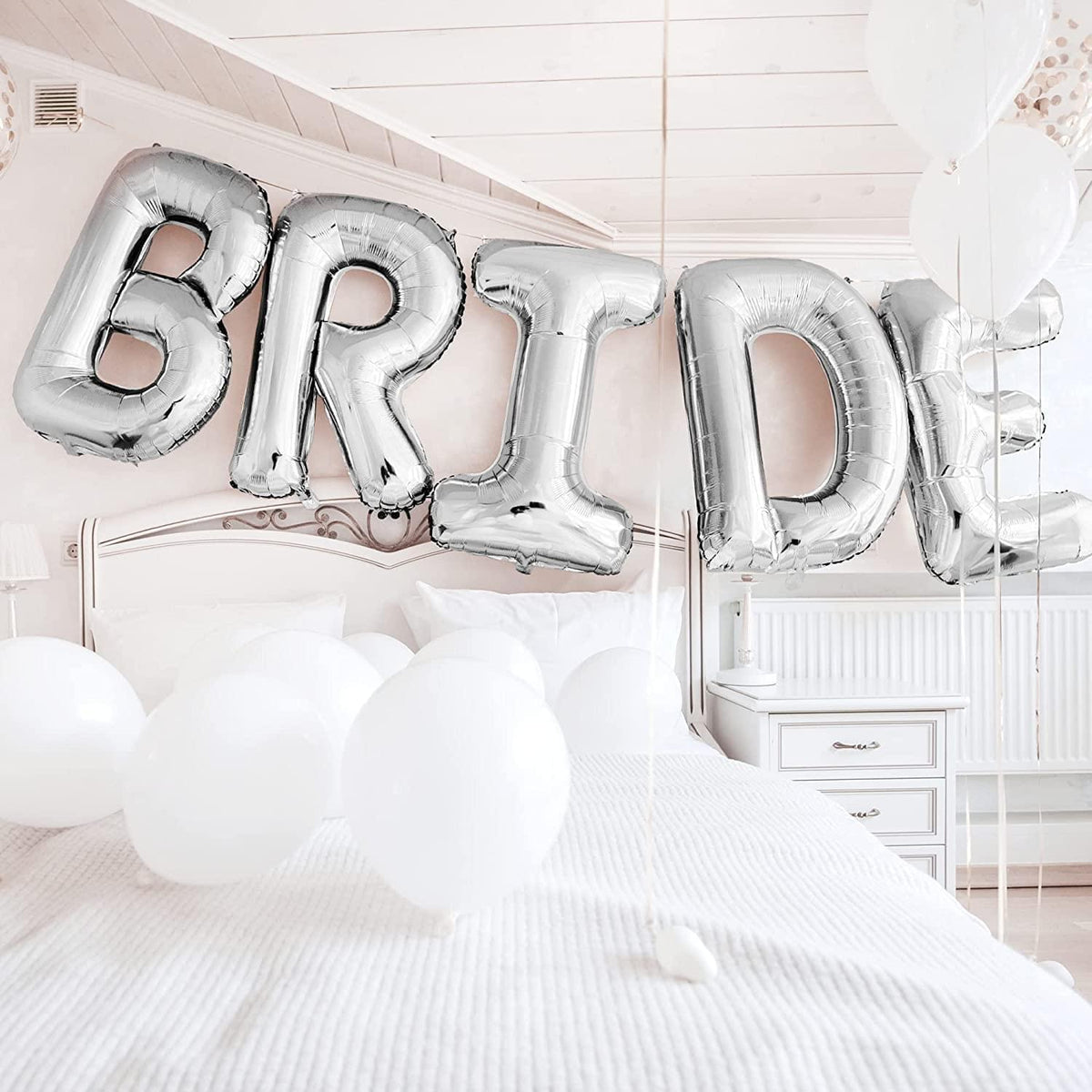 Bride Balloons - Silver (40 Inch) by House of Party