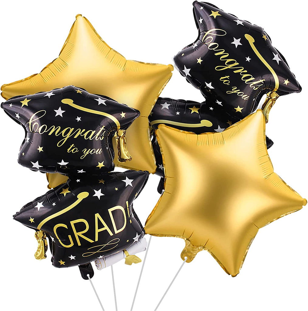 Graduation Foil Balloons 5 Pcs - House of Party
