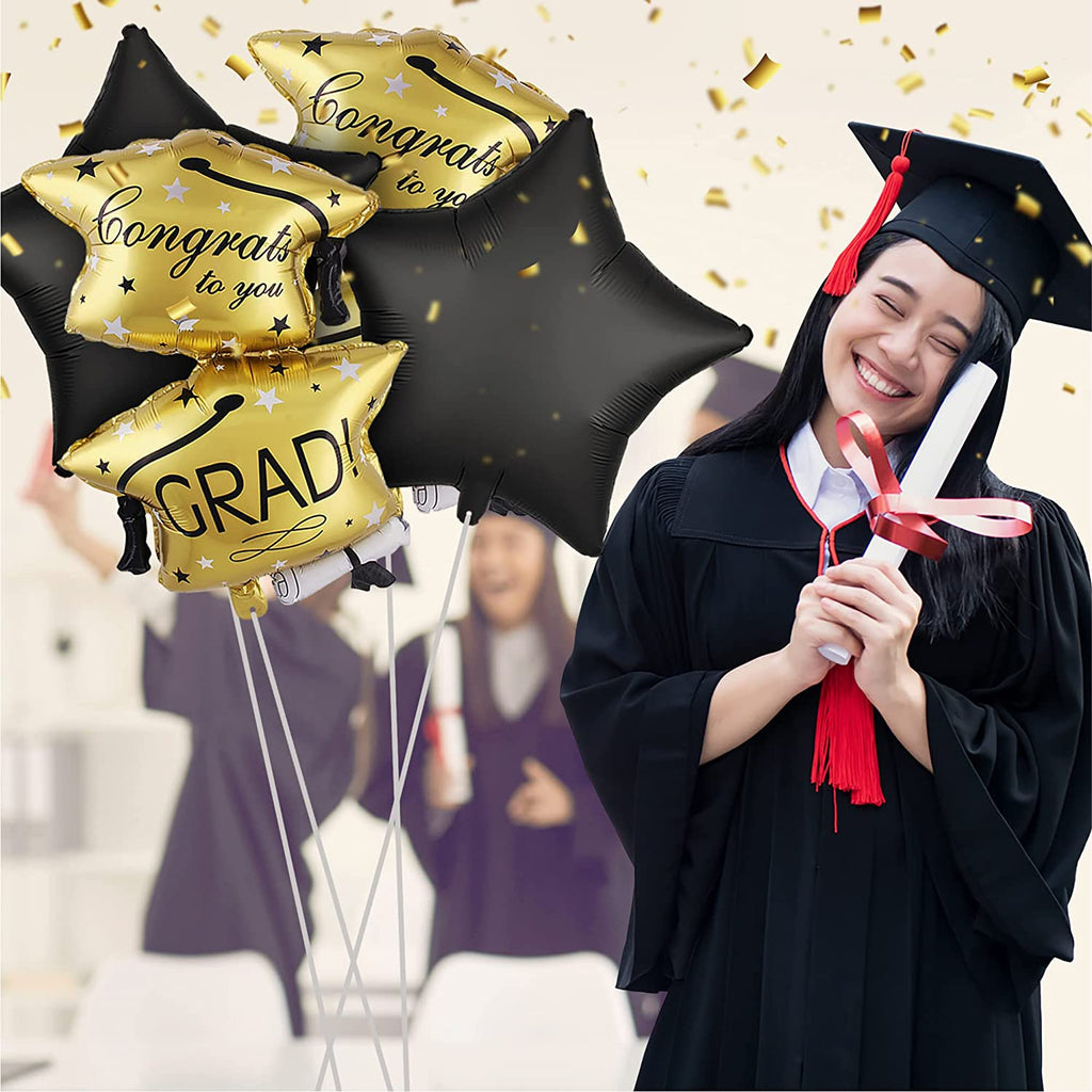 Graduation Foil Balloons - 4 Pcs - House of Party