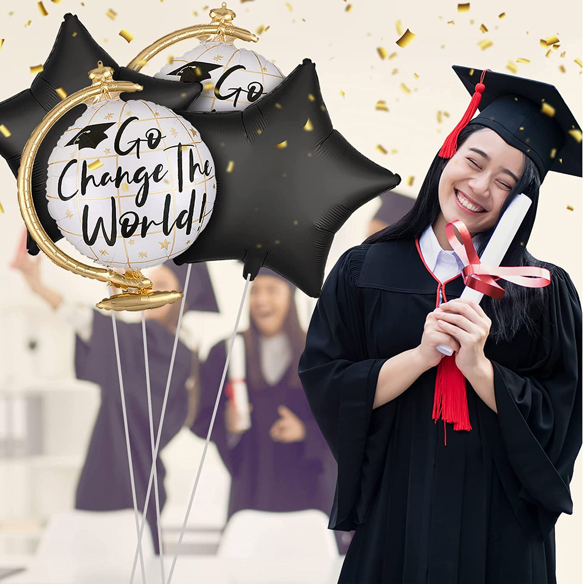 Graduation Foil Balloons 5 Pcs - House of Party