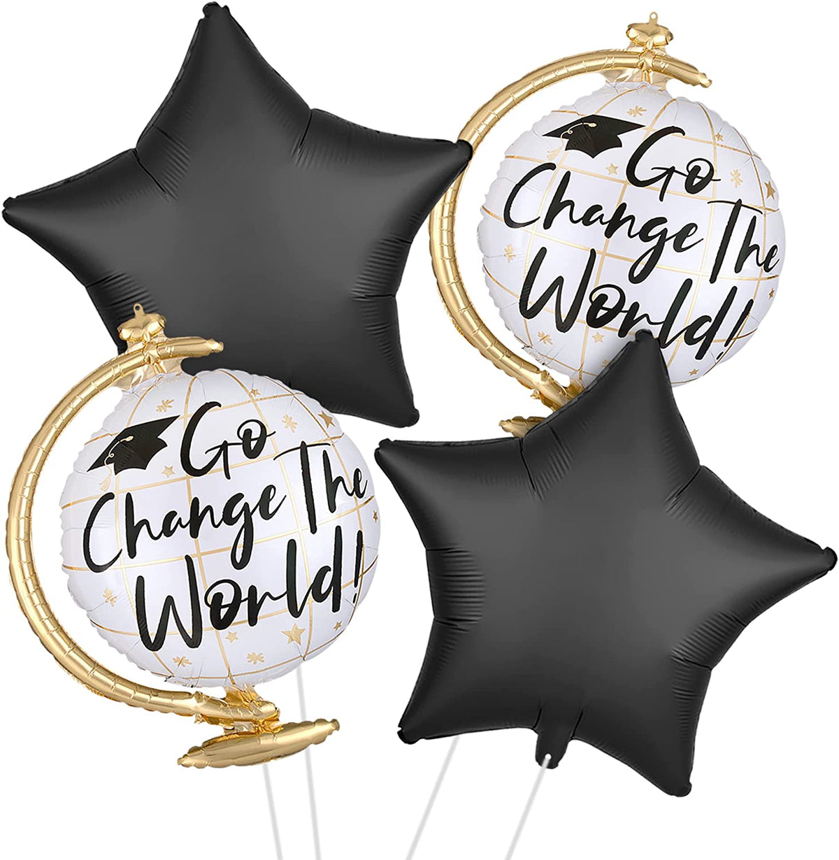 Graduation Foil Balloons 5 Pcs enlarged photo