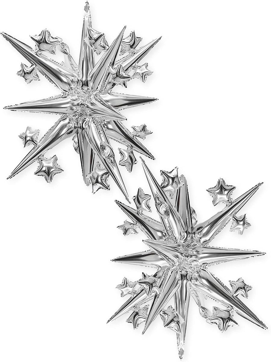 Silver Starburst Balloon