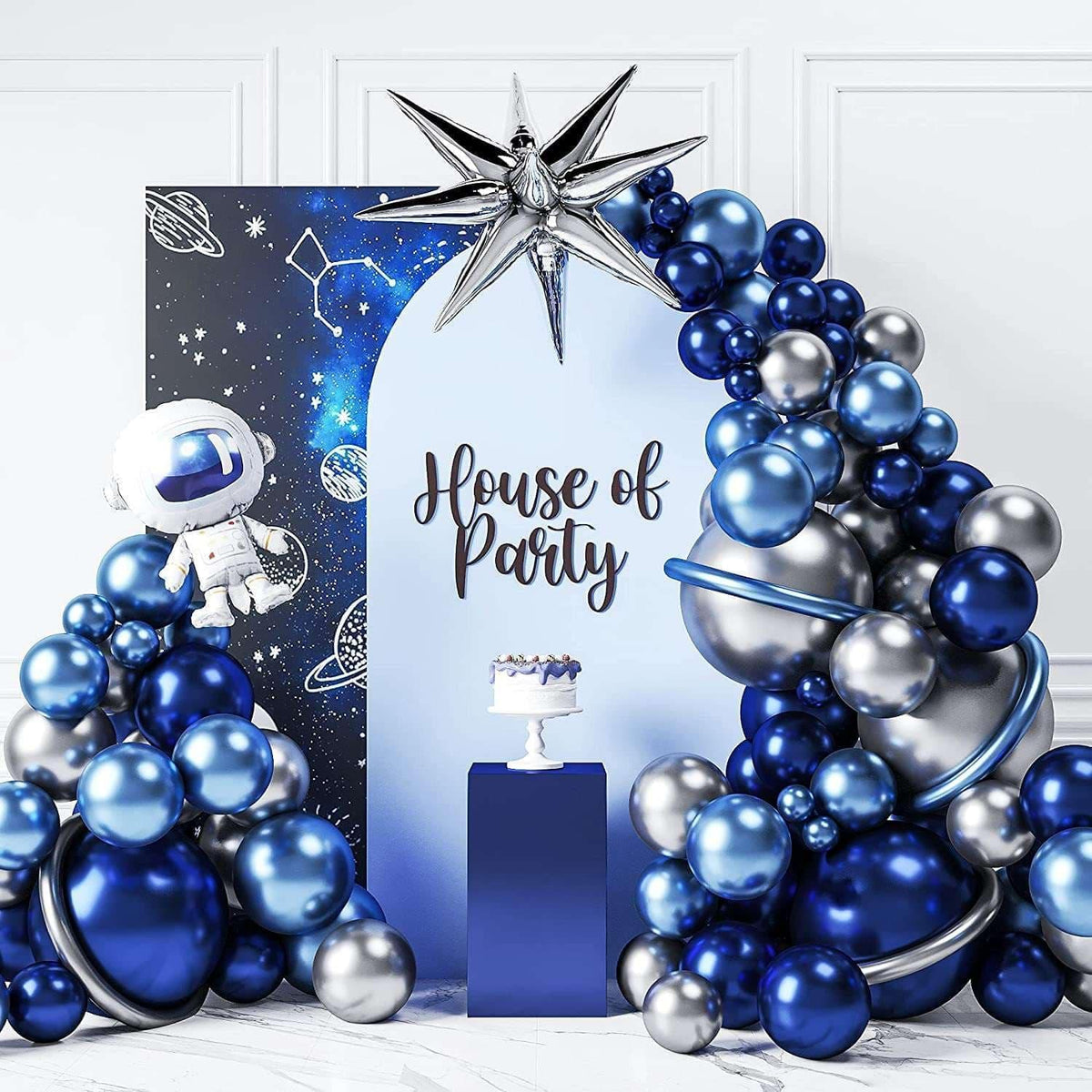 Space Balloon Garland Kit enlarged photo