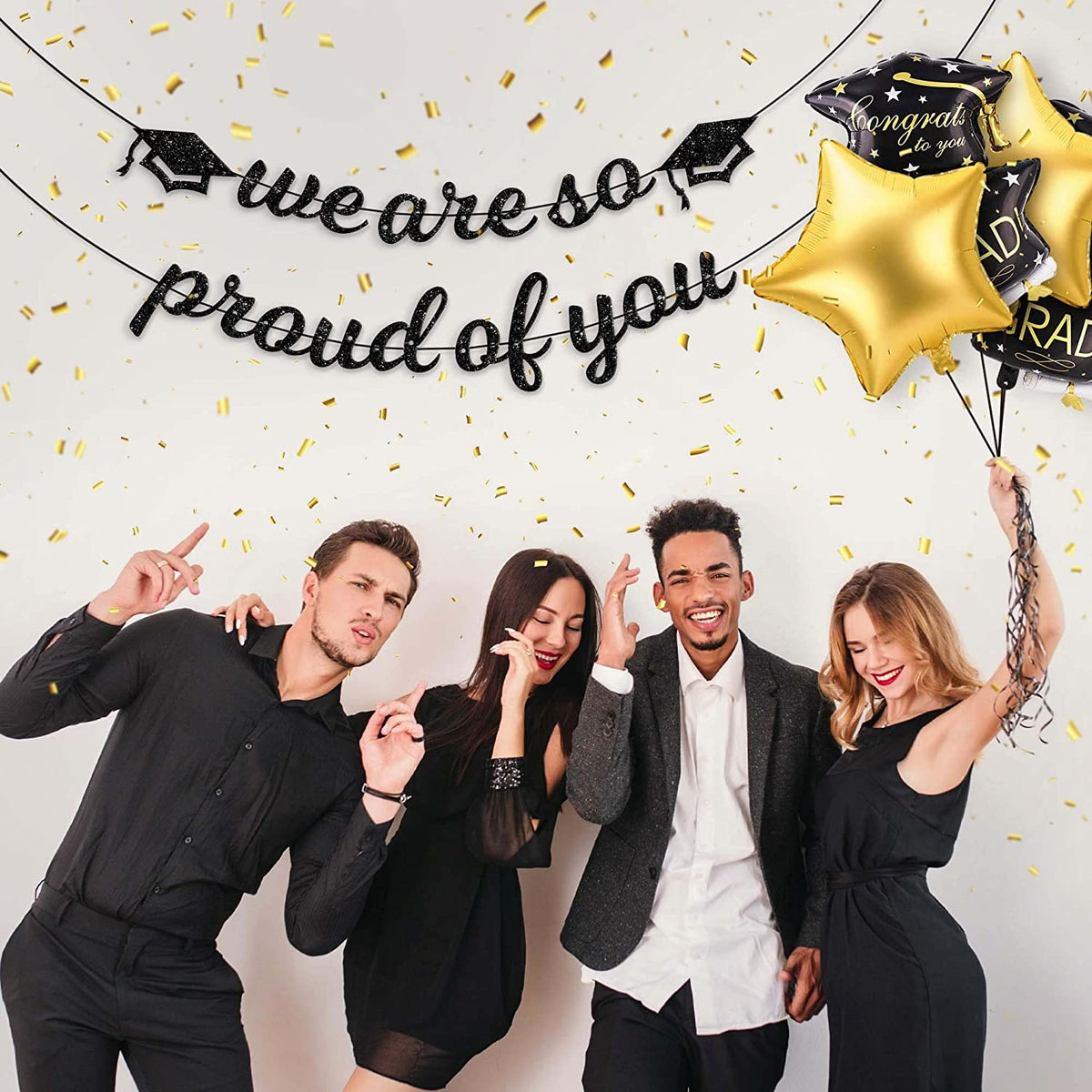 Graduation Foil Balloons 5 Pcs - House of Party