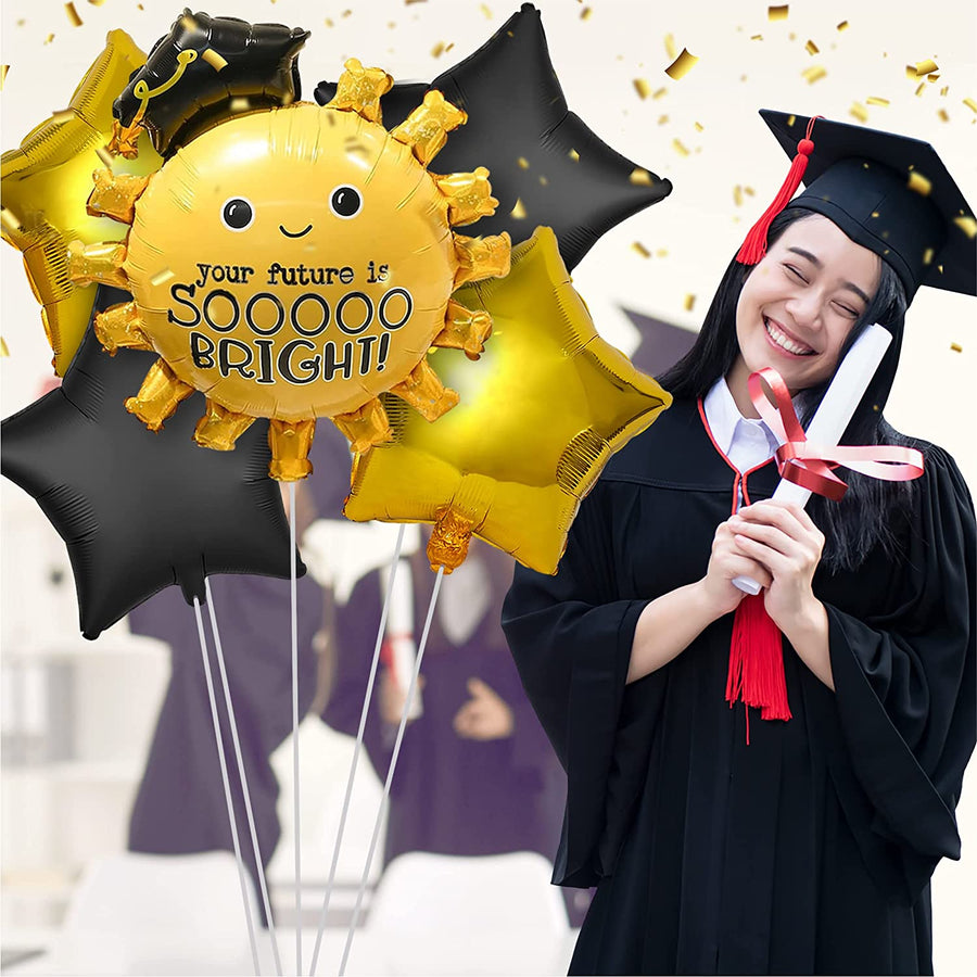 Graduation Foil Balloons 5 Pcs