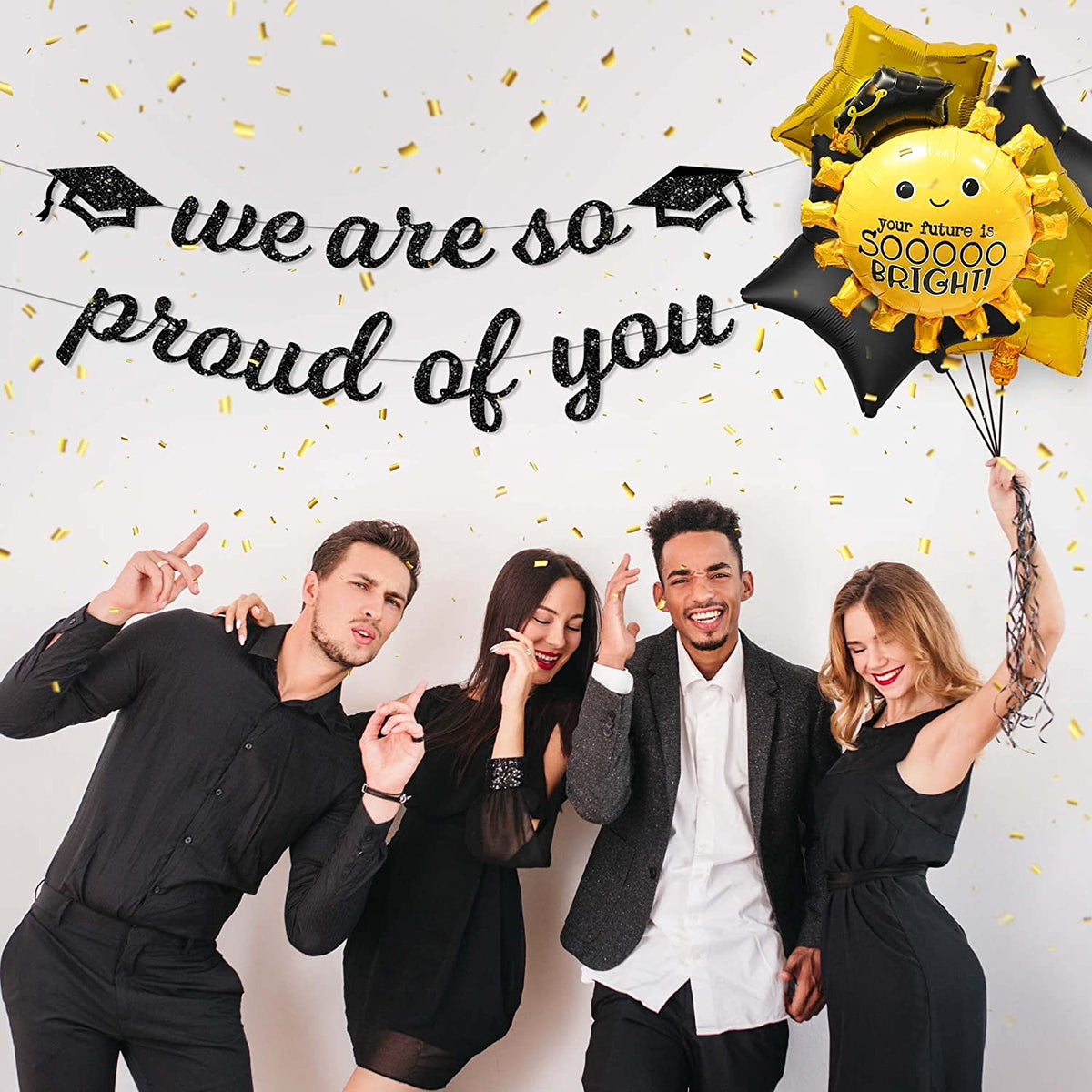 Graduation Foil Balloons 5 Pcs - House of Party