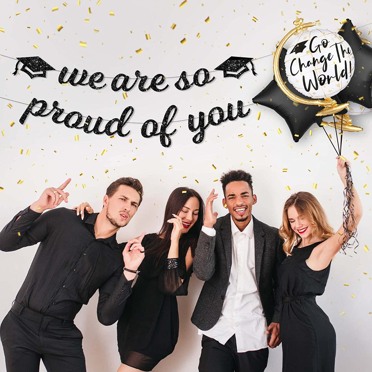 Graduation Foil Balloons 5 Pcs - House of Party
