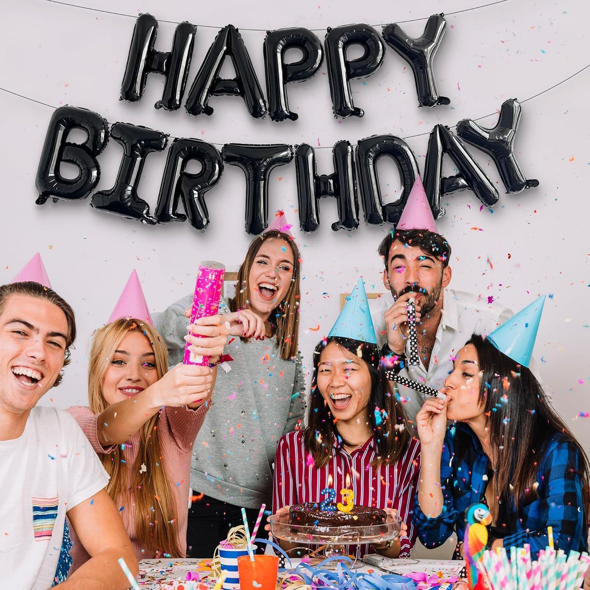 Happy Birthday Foil Balloons by House of Party