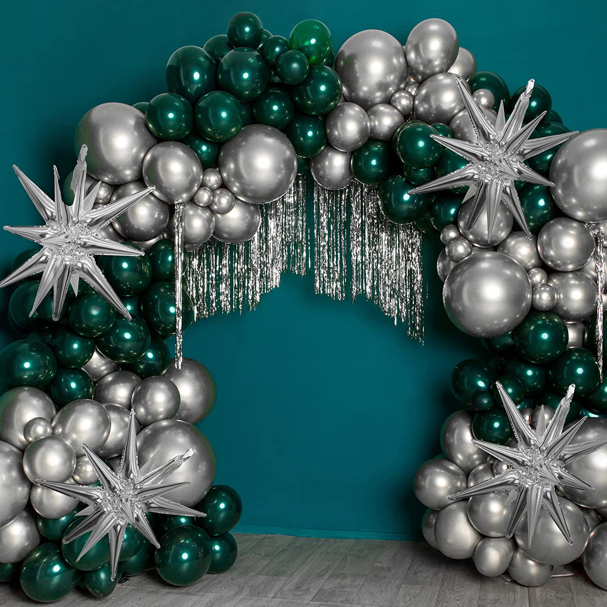 Silver Starburst Balloon by House of Party