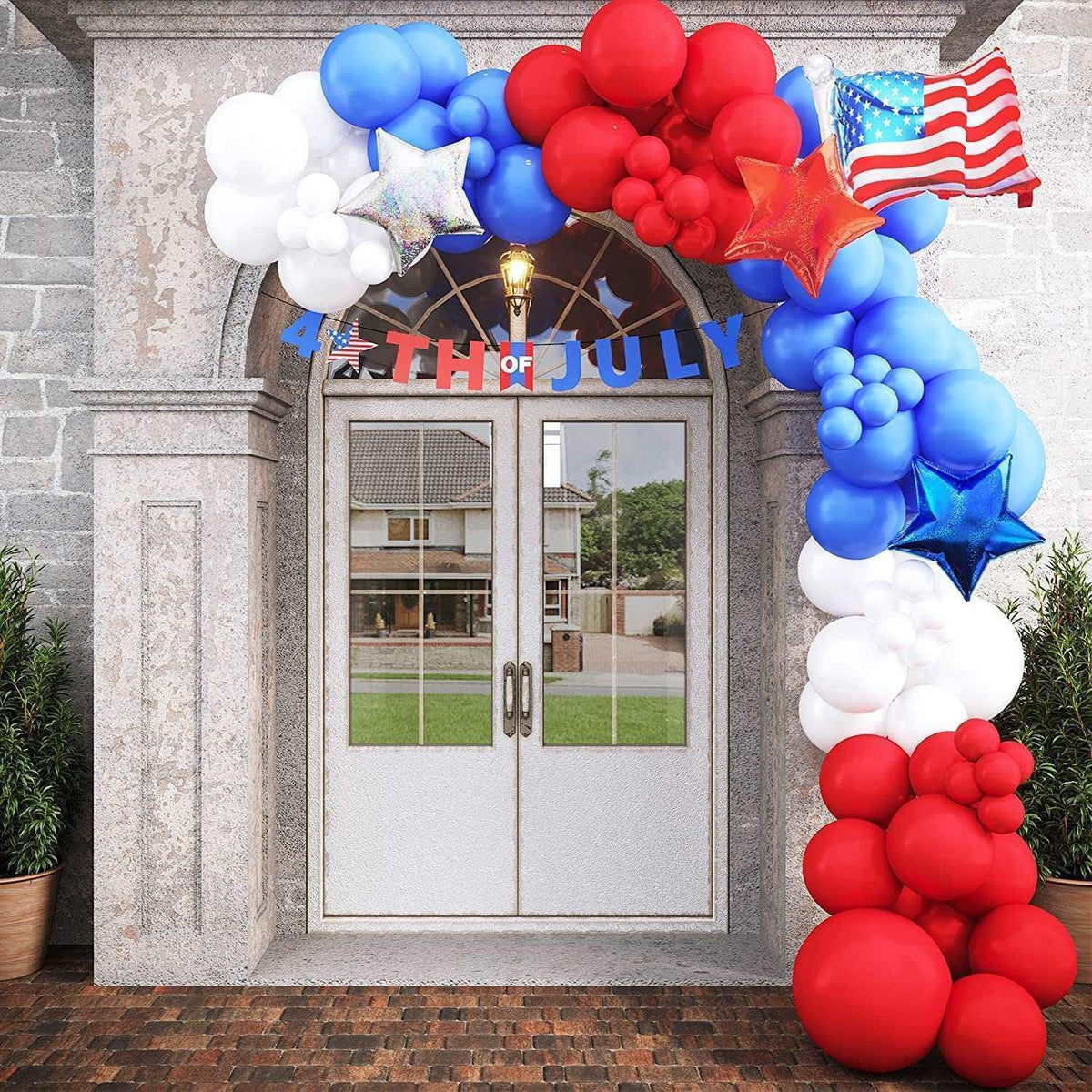 4th of July Balloon Garland Kit - 80 Pcs by House of Party
