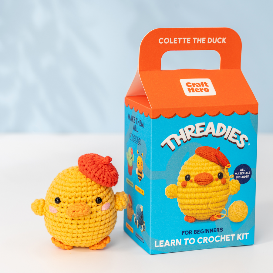 Craft Hero Threadies - Crochet Learning Kit - Colette the Duck