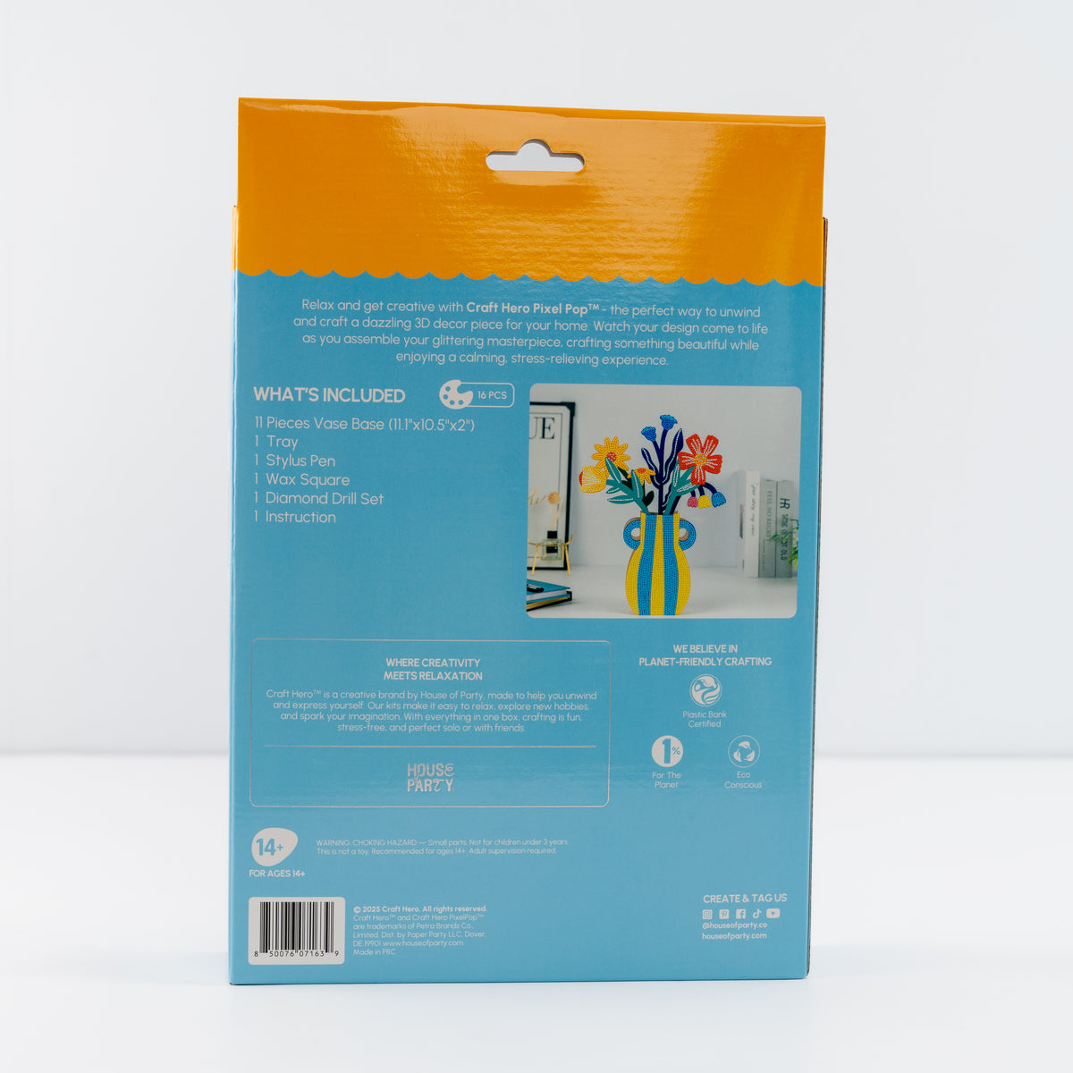 PixelPop 3D Art Displays - Capri Bloom by House of Party