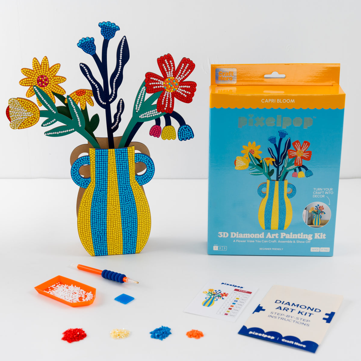 PixelPop 3D Art Displays - Capri Bloom by House of Party
