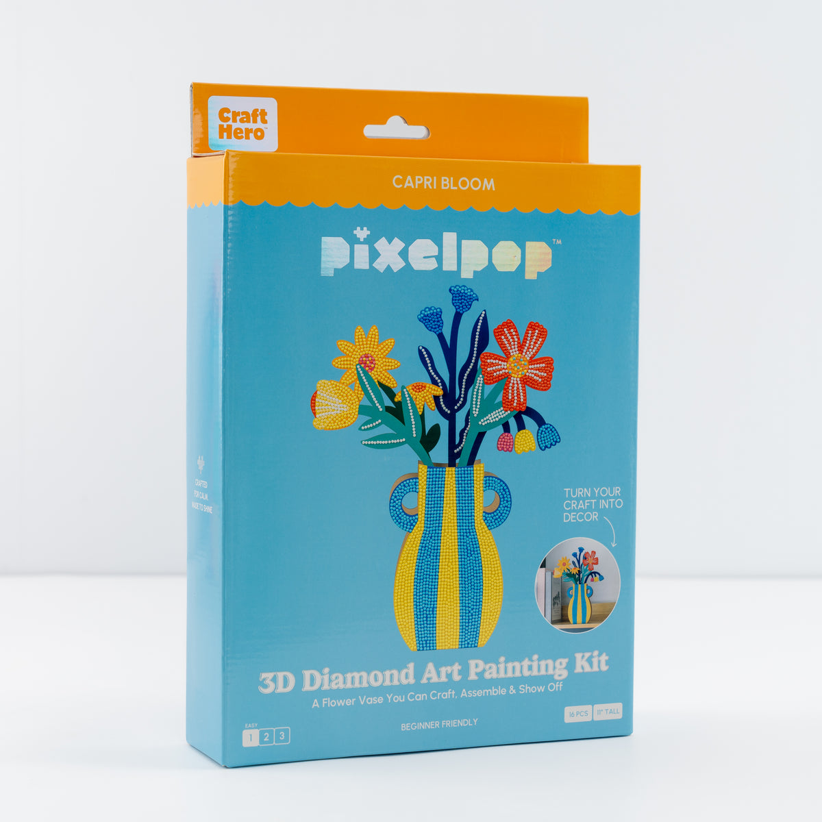 PixelPop 3D Art Displays - Capri Bloom by House of Party