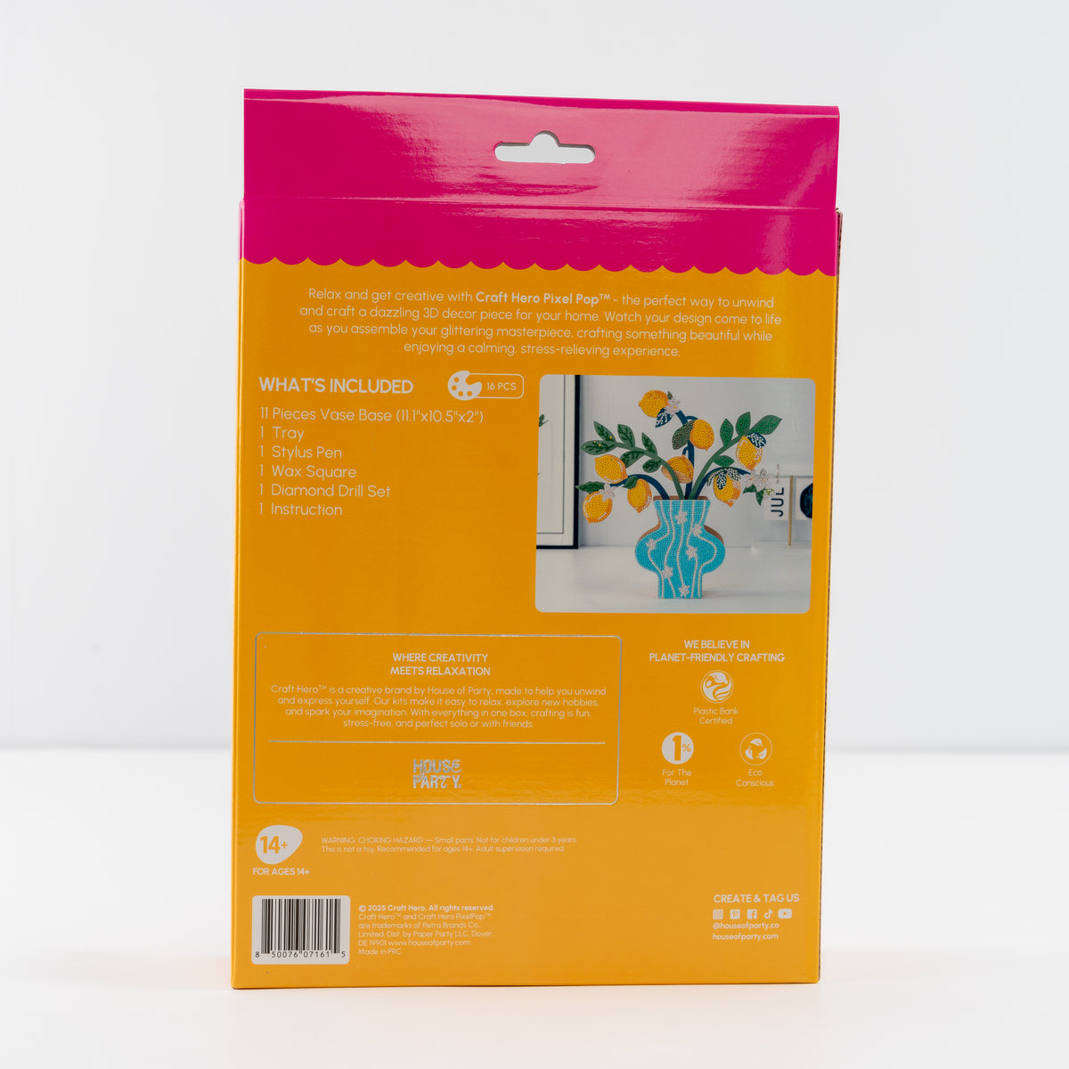 PixelPop 3D Diamond Art Painting Kit - Limoncello by House of Party