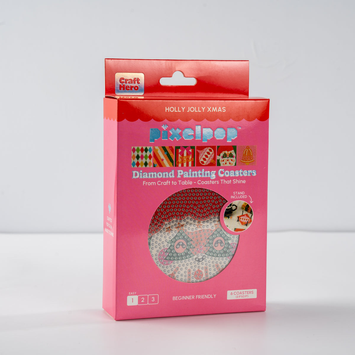 PixelPop Coaster Kit - Holly Jolly Xmas by House of Party