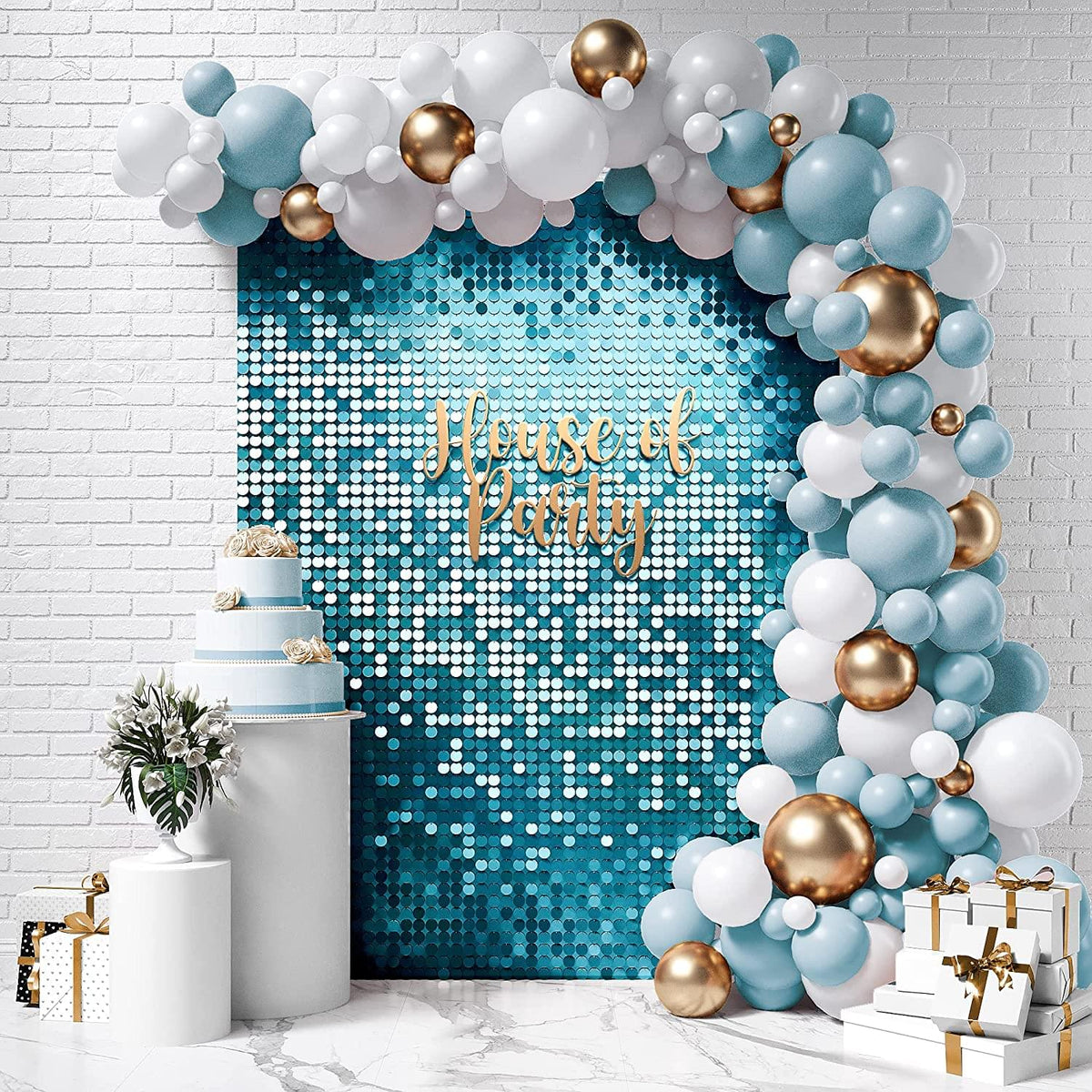 Blue shimmer wall