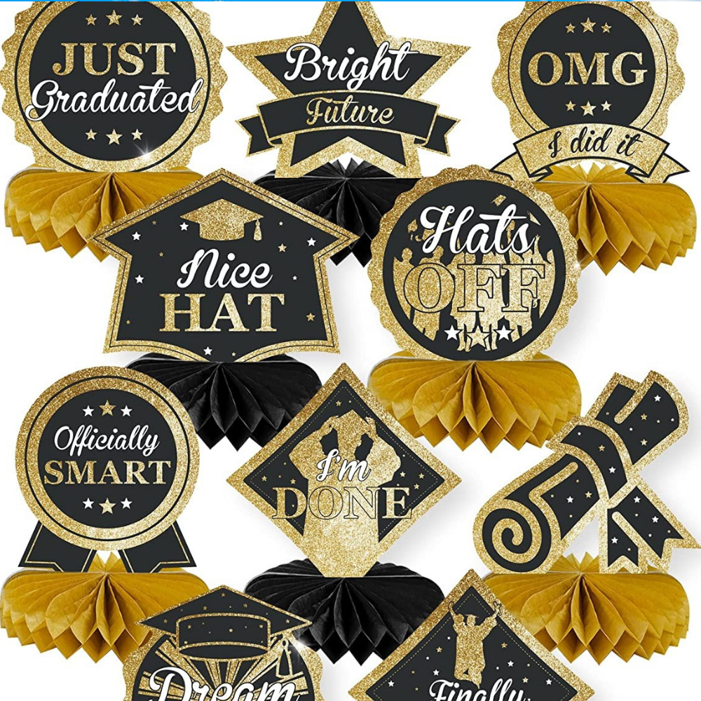 Congrats Grad Centerpieces for Tables - 10 PCS enlarged photo