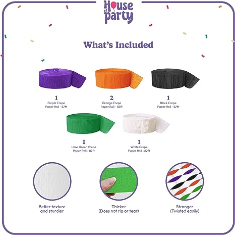 Halloween Crepe Paper Streamers by House of Party