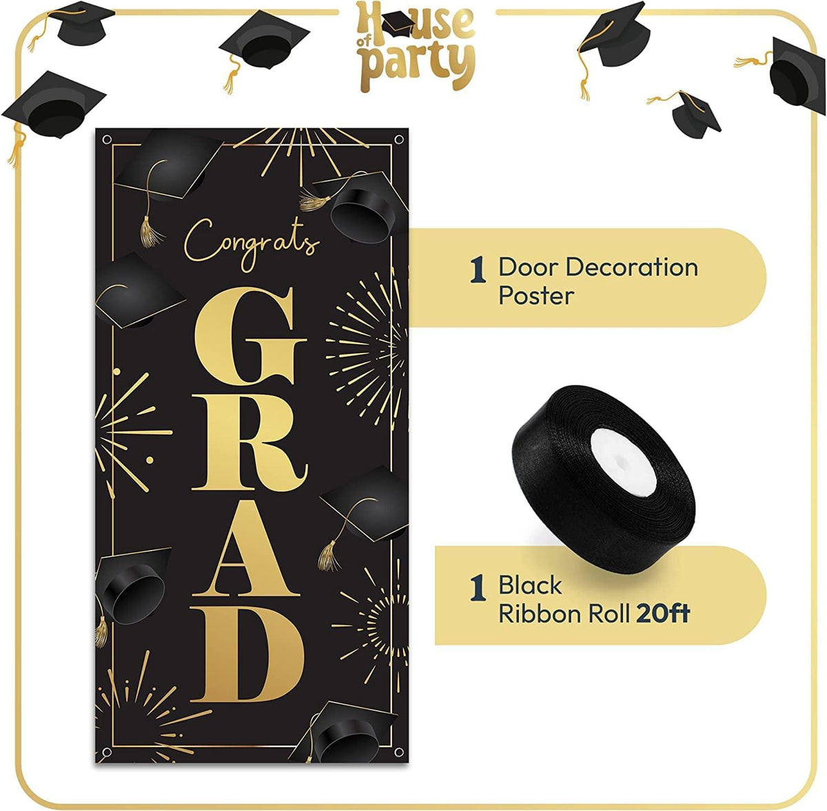 Big Congrats Grad Banner by House of Party