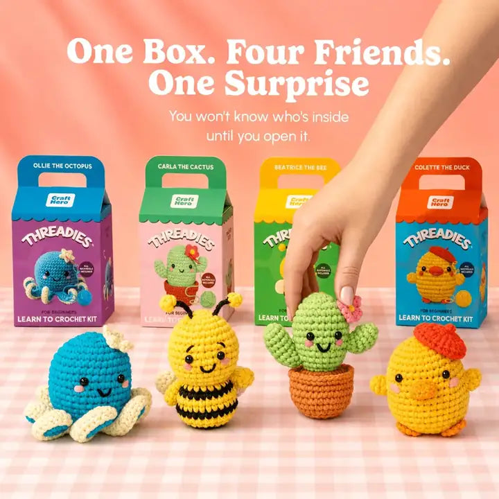 Craft Hero Threadies - Crochet Learning Kit - Mystery Box