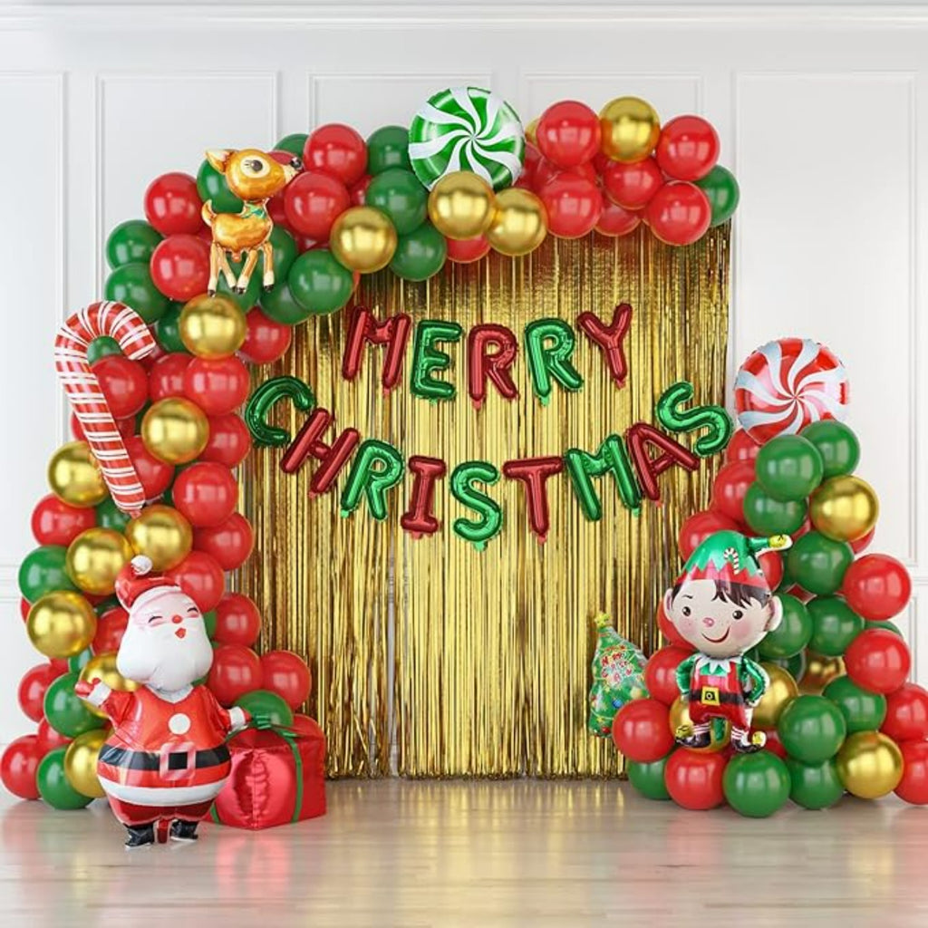 Merry Christmas balloon arch kit by house of party