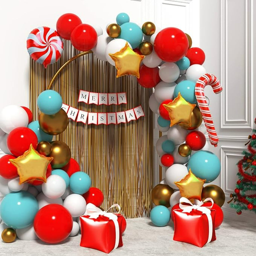 Merry Christmas balloon garland