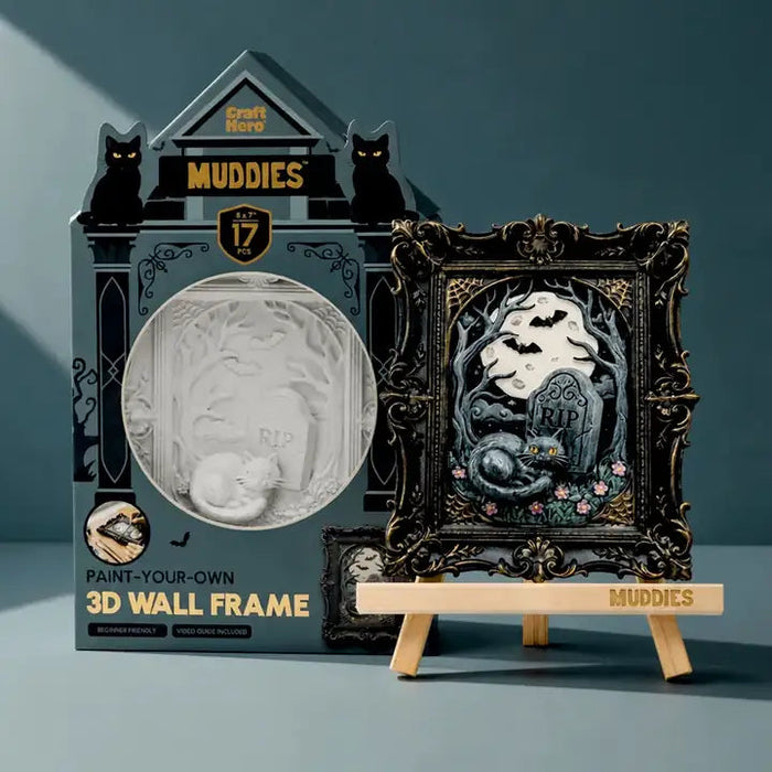 Muddies - 3D Wall Frame - Midnight Kitty