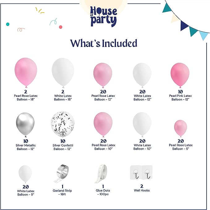Latex Balloon Garland | DIY Party Decorations | House of Party