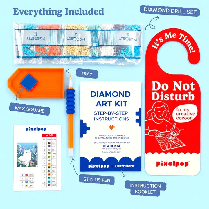 PixelPop - Diamond Art Canvas Kit - Blueberry Guardian
