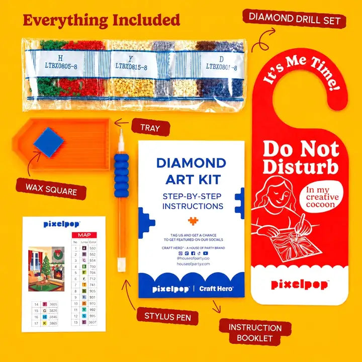 PixelPop - Diamond Art Painting Kit - Cozy Christmas