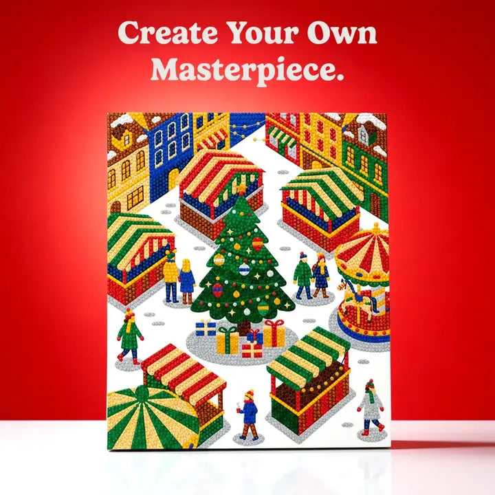 PixelPop - Diamond Art Painting Kit - Outdoor Christmas