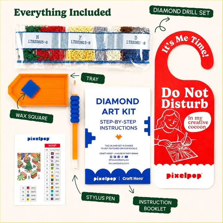 PixelPop - Diamond Art Painting Kit - Outdoor Christmas