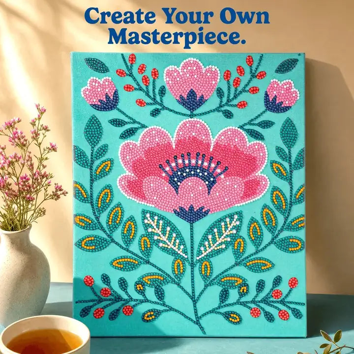 PixelPop - Diamond Art Canvas Kit - Wild Flower
