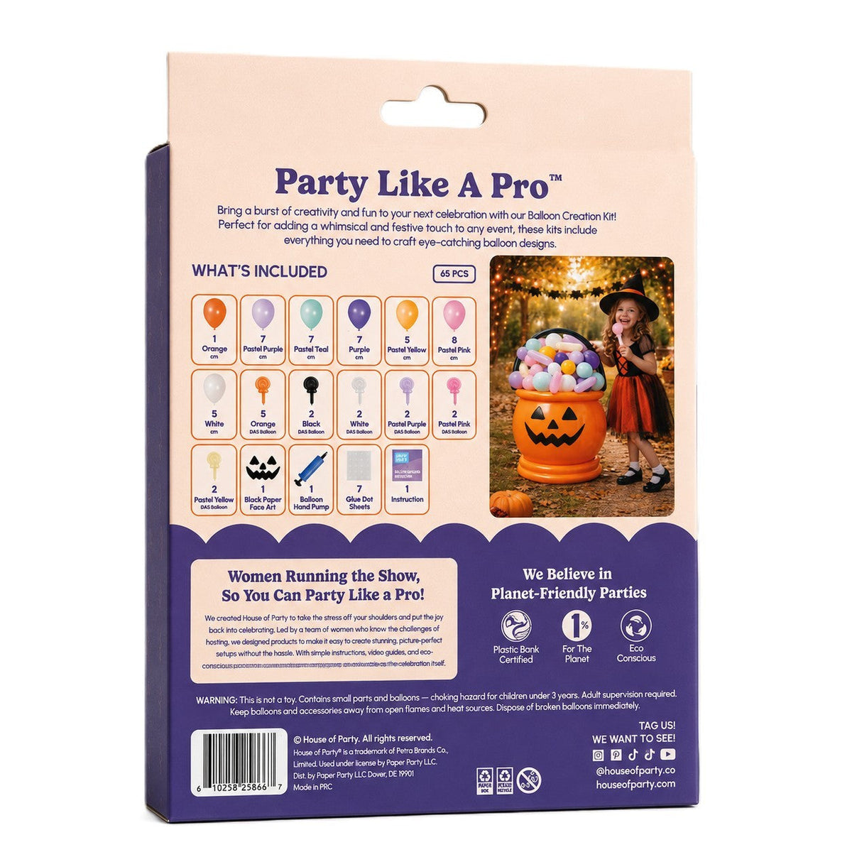 Balloon Creation Kit - Trick-or-Treat Pumpkin Basket