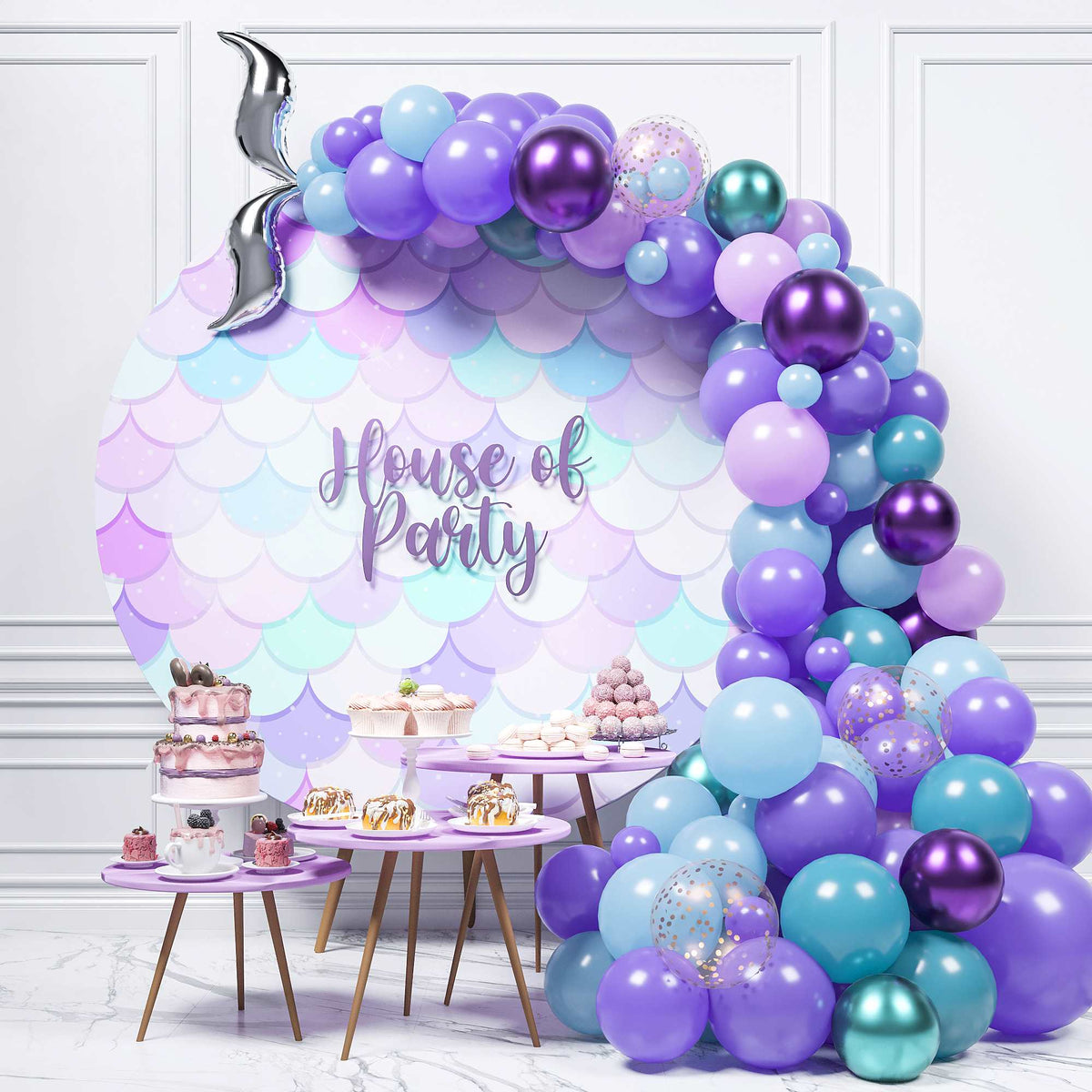 Mermaid Magic Balloon Garland Kit enlarged photo